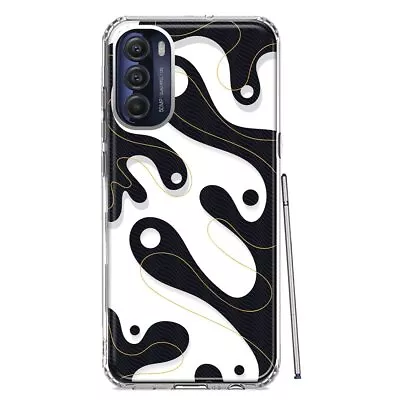 Mundaze Case For Motorola Moto G Stylus 4G 2022 Luxury Black White Fluid • $12.74