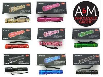NEW! POLICE 1109 Style Rechargeable Stun Gun With LED Flashlight Asst. Colors • $14.88