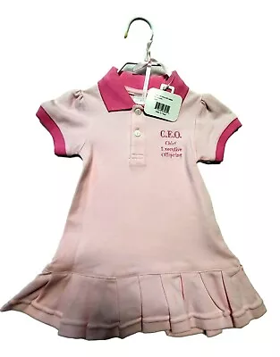 Mud Pie Baby Girl's Pink Pleated CEO Dress 0-6 Months • $11.18