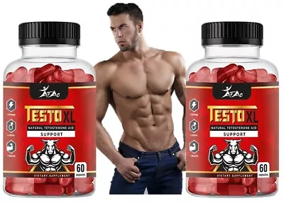 2 TESTOLOAD Max LEGAL TESTOSTERONE MUSCLE BOOSTER NO-STEROIDS-120 • $17.98