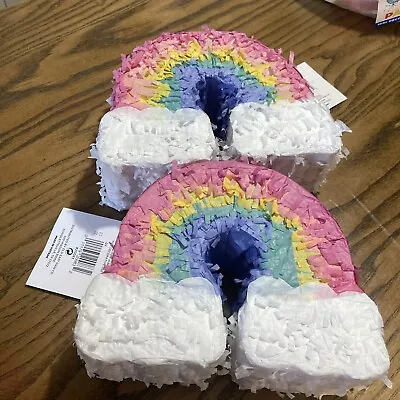 2 Lot New Mini Piñata   Rainbow  Personal  7.5 X 4.5 Inch • $19.99