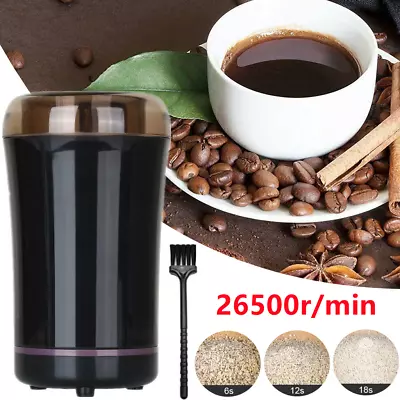 Electric Coffee Grinder Grinding Milling Bean Nut Spice Matte Blade Blender UK • £10.93