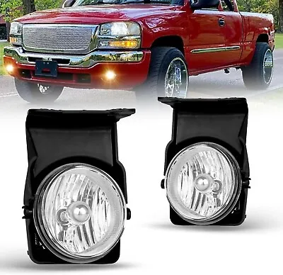 For 2005-2007 GMC Sierra 1500 2500 3500 Fog Lights Bumper Driving Lamps Pair • $35.99