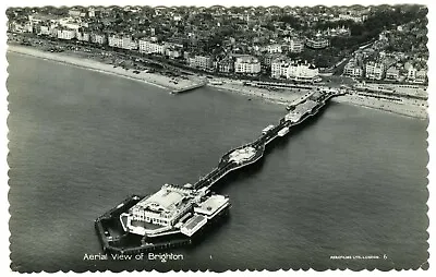 £2.49 • Buy Vintage 1960s Aerofilms Postcard Brighton Pier & Beach Aerial View Unposted
