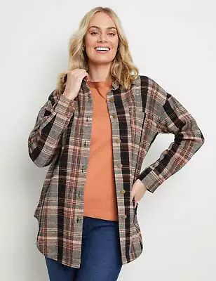 RIVERS - Womens Jacket -  Light Weight Brushed Check Shacket • $28.19