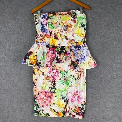 $19.95 • Buy ASOS Dress Womens 16 White Pink Blue Green Mini Tube Formal Event Ladies