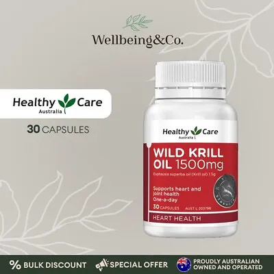 Wild Krill Oil 1500mg - 30 Capsules | For Heart Health • $35.99