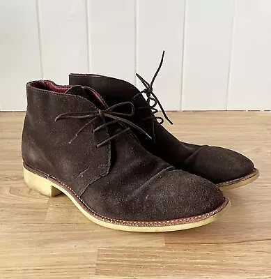 RM Williams Mens Size 9 G Brown Suede Leather Lace Up Boots. • $125