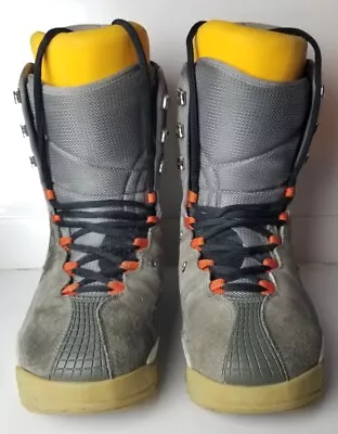 Burton Moto Mens Snowboard Boots!  US Size 12 Orange Grey • $39.97