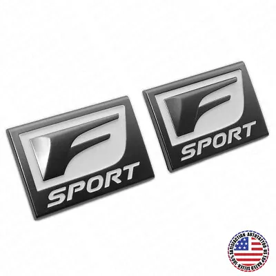 2x F-Sport Logo ABS Badge Side Fender Marker Adhesive Nameplate Emblem OEM Size • $29.99