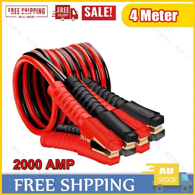 4M Heavy Duty Jumper Start Lead Jump Car Battery Starter Booster Cables 2000AMP • $23.78