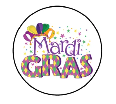 Mardi Gras Mask Beads Sticker Label Envelope Seal Scrapbooking • $2.20