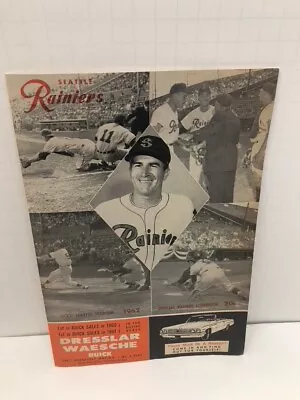 1962 SEATTLE RAINIERS PROGRAM Pacific Coast League Johnny Pesky Manager • $39.99