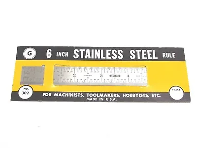 NEW! GENERAL TOOLS 6  X 3/4  FLEXIBLE STAINLESS STEEL RULE 32nd 64th No. 309 • $10.99