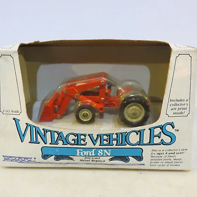Ertl Ford 8N Tractor Red Loader Vintage Vehicle Made USA  1/43 FD-2512-1HEO-R-B • $12