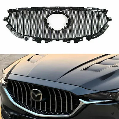 Fit For Mazda CX-5 CX5 2017-2021 ABS Black Front Grille Mesh Grill Vent Trim Bar • $299