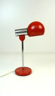 Very Rare Space Age Mid Century Vintage Red & Chrome Desk Lamp By Kaiser Germany • $200