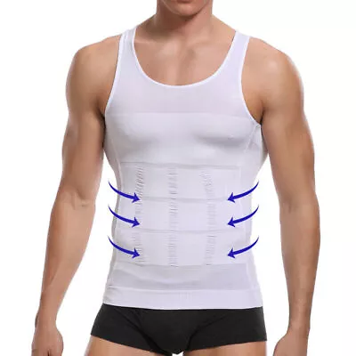 Men's Waist Trainer Shapewear Underwear Body Slimming Tummy Control Shaper Vest • $5.69