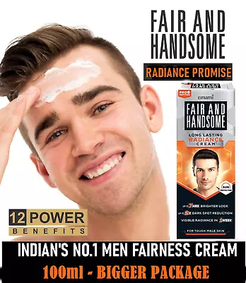 100g New Men Fairness Face Cream Handsome Advance Skin Whitening Lightening - UK • £11.99