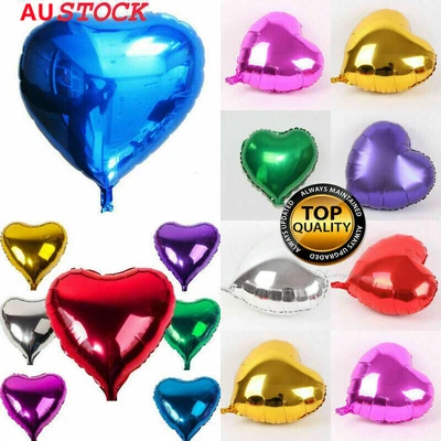 $4.95 • Buy 5pc 18 Inch Heart Love Shape Foil Balloons HELIUM BALLOON Birthday Party WEDDING