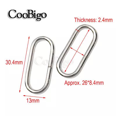 1''~2 Metal Loop Oval O-Rings Non-welded D Ring Bag Handbag Webbing Lether Craft • $2.99