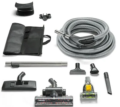 $169.99 • Buy Universal Central Vacuum Cleaner 30' Hose Kit With Pet Hair Turbo Nozzles By GV