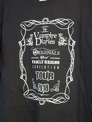 New 2018 Convention Vampire Diaries/Originals Tour Size Large Black T-Shirt • $24.99