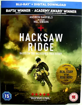 HACKSAW RIDGE BLU-RAY ANDREW GARFIELD Vince Vaughn Reg B 2017 WWII Army Medic • £4.65