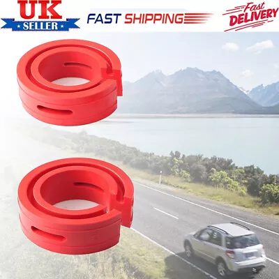 2Pcs New Car Rubber Shock Absorber Spring Bumper Buffer Power Cushion Type-D Red • £14.92