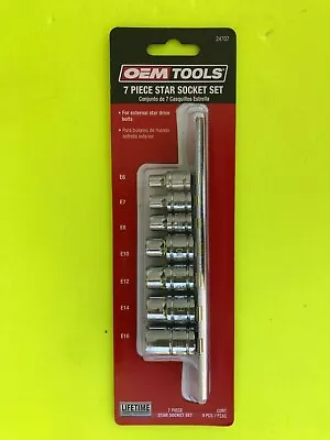 OEM 24707 External Torx Socket Set With1/4 And 3/8-Inch Drive 7-Piece E6 - E16 • $13.99