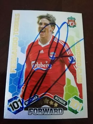 £29.95 • Buy Fernando Torres Liverpool Legend Hand-signed Topps Match Attax Foil Card (2)