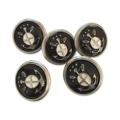 Military Navy Anchor Sewing Buttons Black & Silver Colour  25mm Or 18mm MB4 • £2.50