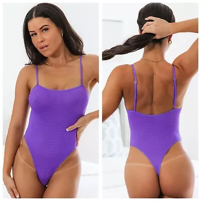 WICKED WEASEL Honeycomb 1821 Bodysuit Purple Size XS • $69.99