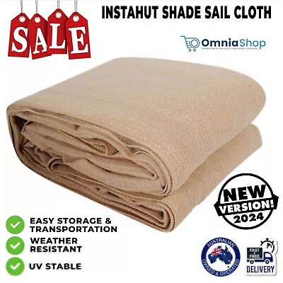 Instahut 6 X 6m Square Heavy Duty Shade Sail Cloth Heavy Duty Sand Sun Canopy • $99.97