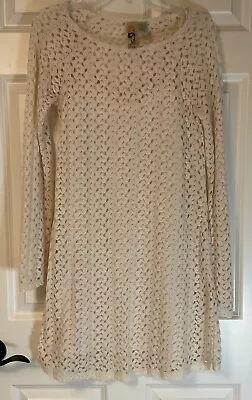 Crocheted Lace Off-White Mimi Chica Dress Size S  Lined • $10