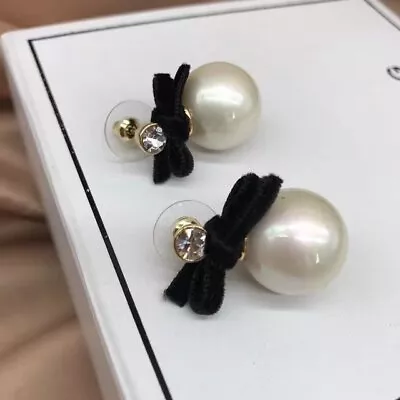 ❤️NEW Kate Spade Black Bow Pearl Drop Earrings  • $45