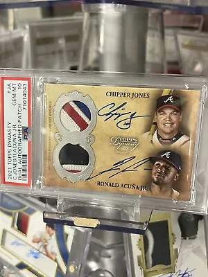 Chipper Jones Ronald Acuna 2021 Topps Dynasty Patch Auto #3/5 Psa 10 1/1 Pop1 • $1899