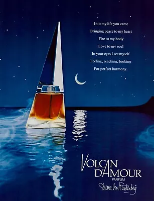 1981 Volcan D'Amour Perfume By Diane Von Furstenberg ~  VINTAGE PRINT AD • $9.99