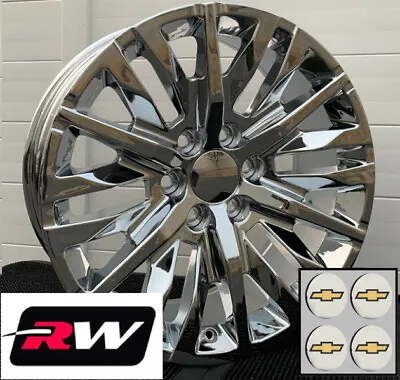 $1649 • Buy 20 X9  Inch Chevy Silverado 1500 OEM Specs Wheels Chrome 2019 Sierra Denali Rims