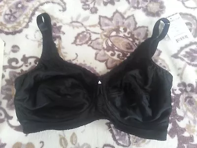 Trulife Naturalwear Black Mastectomy Non Wired Bra - Style B210 - Size 34D • $11.95