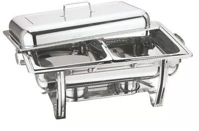 £49.99 • Buy Stainless Steel Chafing Dish With 2 Half Size Food Pans Buffet Warmer-9L
