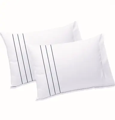 Pillow Cases Standard Queen King Size 2 Pack 100% Cotton - White • $10.99