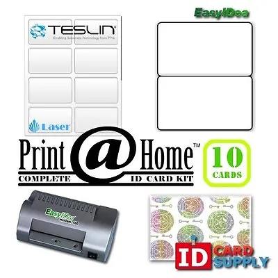 £73.66 • Buy Complete Print @ Home Kit | Makes 10 PVC Like ID Cards | For Laser Printers