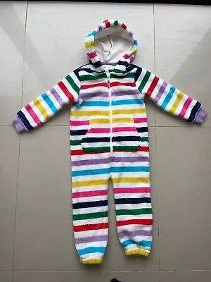 Boden Girls Fleece All In One Rainbow Pyjamas 4 - 5 Years Pyjamas Dressing Gown • £15