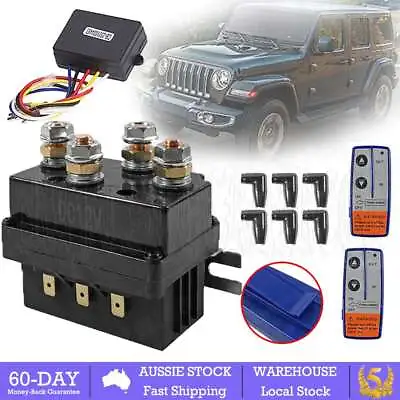 500A 12V HD Electric Contactor Winch Solenoid Twin Wireless Remote Recovery 4WD • $42.55