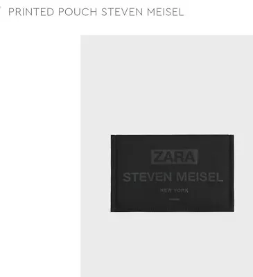 Zara Steven Meisel New York Print Pouch Bag Black Limited Edition Sold Out! • $109