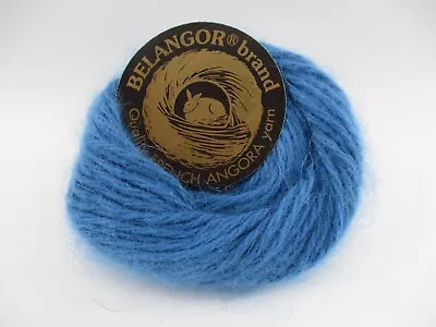 New BELANGOR 100% ANGORA Rabbit Fur SOFT Luxurious Yarn | 10Gr | 33Yds | Blue • $11.95