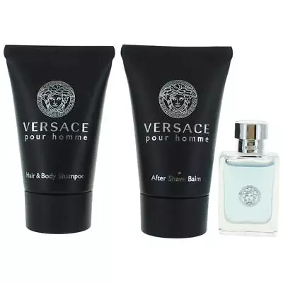 Versace Pour Homme By Versace 3 Piece Mini Gift Set For Men *NIB • $17.97