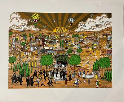 Fazzino Wedding In Jerusalem Hand Signed By Fazzino #2/25 Rare Canvas 1994 • $750