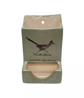 Vintage Ceramic Wall Mount Matchbox Safe Holder Roadrunner Tucumcari New Mexico  • $19.99